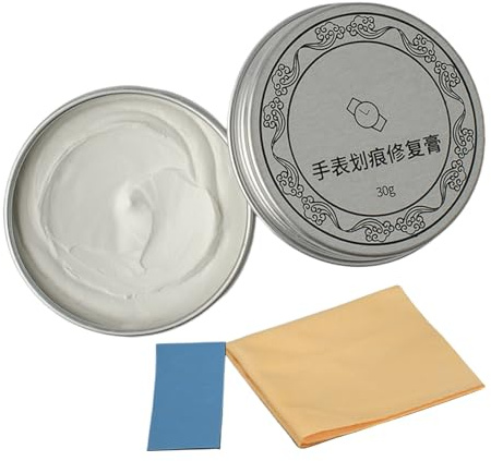 Scratch Removal Polish Cream for Watches, Jewelry Restoration Paste, Long-Lasting Shine for Silver Gold Bracelets, Rings, Necklaces, Metal Cleaner, 1.97 Inches