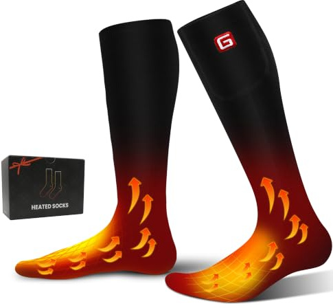 Svpro Beheizbare Socken für Damen und Herren – Wiederaufladbare, Waschbare, Elektrisch beheizte Socken mit 10 Std Laufzeit, Thermofußwärmer für Winterjagd, Skifahren, Wandern, Camping, Radfahren