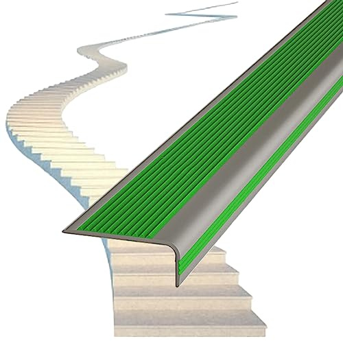 1 Stück 3 Zoll breite Treppenkantenkante – Stufenkantenschutz for den Außenbereich, rutschfeste Zierleisten for Keramikfliesen und Holzstufen(Color F,W7cm L115cm)