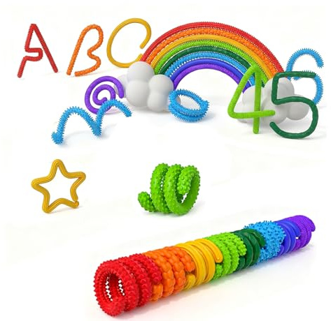 Fidget Toys Silikon Sensorik Stick, Anti Stress Spielzeug, Sensory Spielzeug für ADHS, Anti Stress, Autismus, Stressabbau, zur Kinder ab 3 Jahr