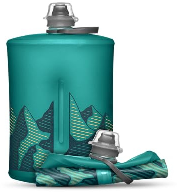 HydraPak Stow – faltbare Trinkflasche für Rucksacktouren (1L) - BPA-frei, ultraleicht, auslaufsicherer Drehverschluss – Gletscherblau
