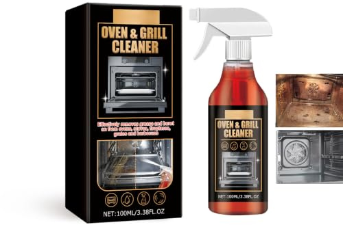 Limpiador para Hornos y Barbacoas en Espuma, Spray Desengrasante Multiuso – Elimina la Grasa Incrustada y los Residuos Quemados, Apto para Microondas, Parrillas y Freidoras de Aire, 100ml
