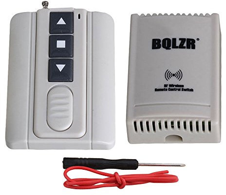BQLZR 433 MHz 220 V 2 canales de pulgada/autobloqueo/Interbloqueado interruptor de control remoto inalámbrico 6 receptor y 2 transmisor 3 botones W/destornillador