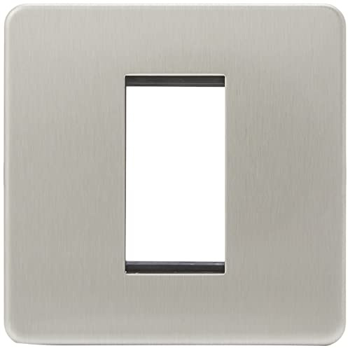 Knightsbridge SF1GBC Screwless Way Switch, Brushed Chrome, Modular 1G