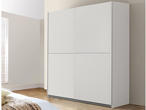 möbelando Schwebetürenschrank Kleiderschrank Schlafzimmerschrank Schrank Zorana I Weiß