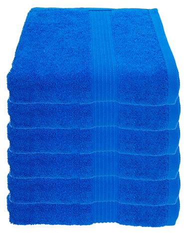Julie Julsen 6er Pack Handtuch 23 Farben erhältlich weich und saugstark 500gsm Öko Tex Royalblau 50 x 100 cm