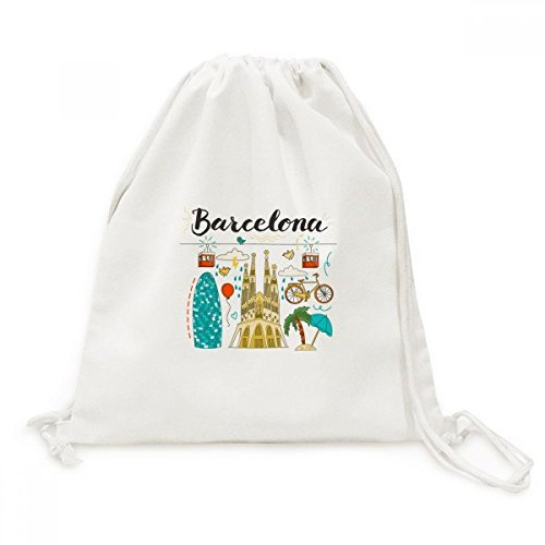 DIYthinker Barcelona Spanisch Sagrada Familia Canvas-Rucksack-Reise Einkaufstaschen