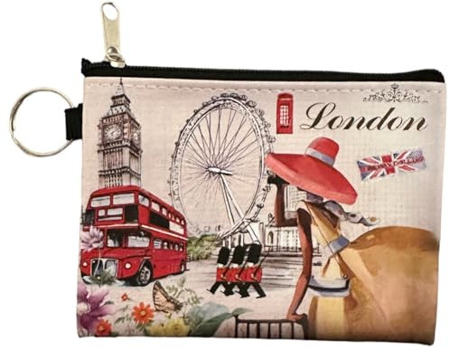 Porte-monnaie pour femme Souvenir Icône de Londres Images Porte-monnaie élégant Porte-monnaie Londres 7 designs différents, Cb014, approx 12 x 9 cm (4.5 x 3.5 in)