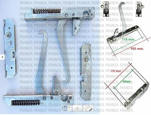 Kit 2pz Cerniera Molla Porta Forno Cucina Smeg - Lofra 155mm