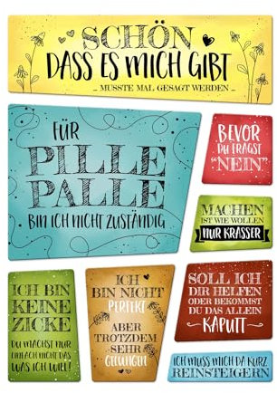 trendaffe - Kühlschrankmagnete 8er Set - Sprüche über Sich selbst - Ego Ich Spruch Leben