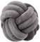 Hava Kolari Knot Kopfkissen Knotenkissen Plüsch Kissen Weiche Geknotetes Kissen Knoten Ball Kissen Dekor Bett Zimmer (27cm,Dunkelgrau)