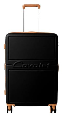 Bowatex Schwarze Koffer 65 cm, mittelgroßer Hartschalenkoffer Trolley Cavalet