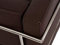 Sessel aus Edelstahl, italienisches Leder, Schwarz,Braun, Cognac, Weiß