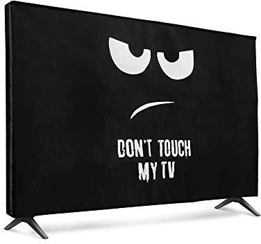 kwmobile Funda para Monitor 32 TV - Cubierta Protectora para Interior - No toques mi TV