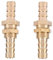 Raccord Tetine Arrivé Gaz,Akozon 2 pièces Tuyau Barb En Laiton Cloison Raccord de Tuyau Coupleur Connecteur Adaptateur(8mm)