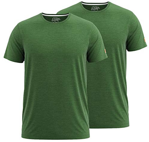 FORSBERG T-Shirt Doppelpack zum Sparpreis einfarbig Rundhals hochwertig robust bequem guter Schnitt, Farbe:grün, Größe:4XL