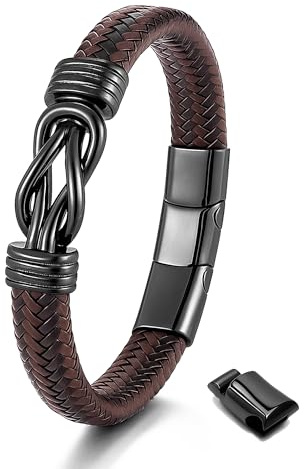 UNIQAL | Unendlichkeit Leder Armband ETERNAL Infinity Bracelet | Geschenk box | Magnetverschluss