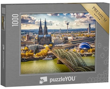 puzzleYOU: Puzzle 1000 Teile „Luftbildaufnahme von Köln, Deutschland“ – aus der Puzzle-Kollektion Köln, Städte, Brücken, Deutsche Städte, Brücken & Brunnen, Deutsche Großstädte