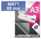 RM Standard Laminierfolien DIN A3, matt, 2 x 80 mic, 100 Stück, Laminiertaschen für Laminiergeräte