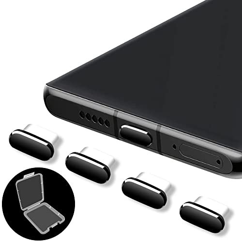 Senbos 4 Stück USB C Staubstecker Typ-C Staubschutzhülle Kompatibel mit iPhone 15 Pro Max, Samsung Galaxy S23 Ultra, Huawei Mate 60 Pro Port Kappenschutz für Meiste Typ-C Handy und Tablet