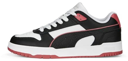 PUMA Unisex RBD GAME LOW Low-Top Trainers, PUMA WHITE-PUMA BLACK-LOVEABLE-PUMA GOLD, 41 EU