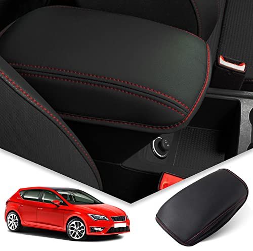 BIBIBO Armlehnenabdeckung Kompatibel mit Seat Leon MK3 5F FR ST/Cupr-a Leon 2012-2019, Armlehnen Abdeckung, Mittelkonsole Armlehnenschutz, Mittelarmlehne Deckel, Armlehnen Schutz Mittelkonsole
