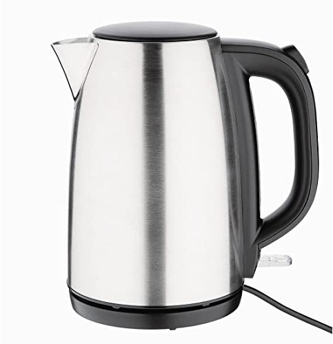 Caterlite Stainless Steel Kettle 1.7 litres - Fast Boil, Boil Dry Safety, Auto Switch Off, Hotel Room Restaurant Café Water Heating Boiling Appliance