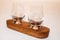 Oak, Scotch Whisky Barrel Stave, twin Wee Dram Whisky Tasting Flight Tray (Glasses included)