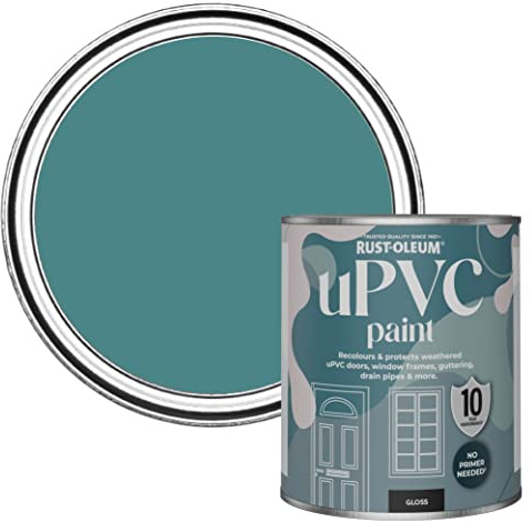 Rust-Oleum Green uPVC Door and Window Paint In Gloss Finish - Peacock Suit 750ml