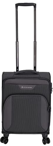 Kenorada Reisetrolley AIRSOLID 4w Spinner | Koffer mit Vier Rollen | Trolley aus robustem Polyester | dreistelliges TSA-Zahlenschloss | Weichgepäck Koffer Stoff (anthrazit, S - Handgepäck)