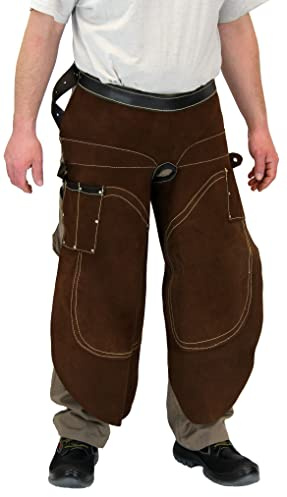 Förster-Fellnest | SCHMIEDESCHÜRZE/Hufbeschlagsschürze | 2 Längen wählbar | verstärktes, stabiles Leder | für Hufschmiede | Hufpflege