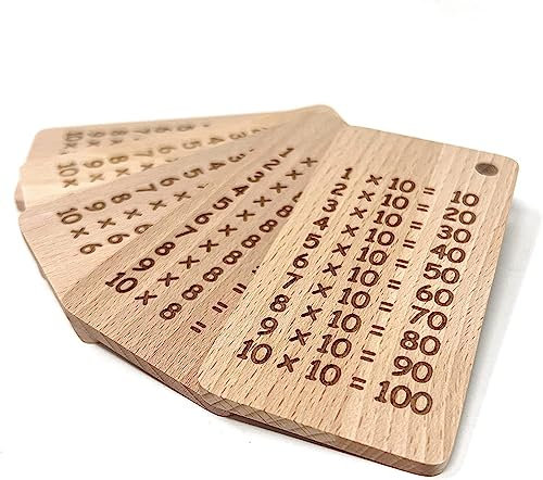 1x1 Lernkarten aus Holz - Lernhilfe für Schüler aus unbehandeltem Bucheholz