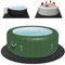 TIXANF Runde Whirlpool-Matte für aufblasbare Badewanne, saugfähige Whirlpool-Pad mit wasserdichter, rutschfester Unterseite, waschbarer Bodenschutz, Bodenmatte für 200,7 cm Durchmesser, für Innen- und