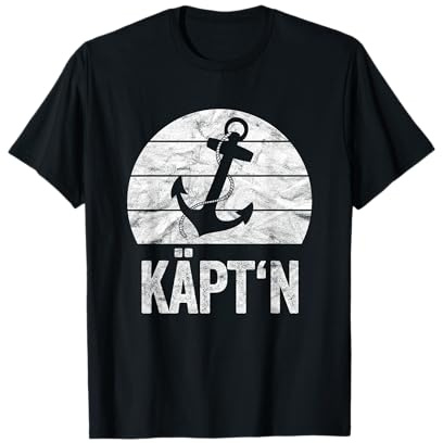 Käpt'n Segelboot Motorboot Boot Segler Opa Mama Papa Kapitän T-Shirt