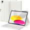 MoKo for iPad (A16) 11th Generation Case with Keyboard 11 inch 2025, iPad 10th Generation 10.9 inch Keyboard Case with Pencil Holder, Multi-Angle Detachable Bluetooth Keyboard, White