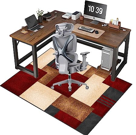 Tappetino multiuso per sedia da computer, tappetino per ufficio, gaming, scrivania, tappetino protettivo per pavimenti duri, 160 x 200 cm, antiscivolo e antigraffio