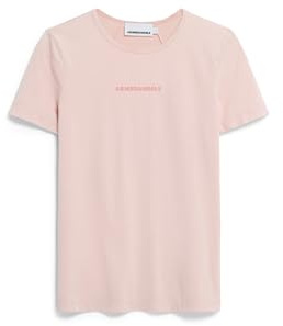 ARMEDANGELS Damen T-Shirt aus Bio-Baumwolle EBAANORA GMT DYE Slim Fit Deep Rosalilly Xs