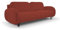 DomoHome Soft Sofa 2-Sitzer Schlafsofa mit Schlaffunktion Bettkasten 2 Zierkissen – Eleganz Modernes Design für Wohnzimmer und Schlafzimmer Maße: 232x95x109 cm Farbe: ROT