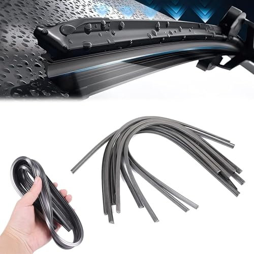 Gomme D'essuie-glace Découpables,8PiècesRecharges de Balais D'essuie-Glace, Lames D'essuie-Glace de Rechange En Caoutchouc, 700mm Désossé Essuie-Glace Lames, Caoutchouc D'essuie-Glace de Rechange