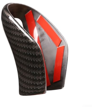 SMZhomeone ABS Carbon Fiber Style Schaltknaufabdeckung für Volvo XC60, S60, V40 und S80 (2013 2017) (Carbonfaser-Schwarz)