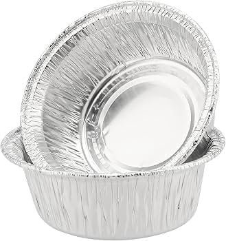 D&S* MART 200 Pcs Aluminium Cups Disposable Ramekin Baking Cups Muffin Liners Mini Pie Pans Foil Cupcake Containers, Oil-Proof Party Wedding