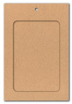 Lot de 100 porte-badges kraft A6 – Fenêtre 8x12 cm – Recyclables et biodégradables – Fabriqués en France – Format standard pour événements et conférences