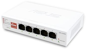 ASUS QG-U1050, Switch non gestito a 5 porte 2,5 G, supporta 4 modalità intelligenti, hub di rete domestica, splitter Ethernet per ufficio, plug and play, installazione facile, desktop, funzionamento