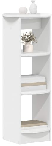 vidaXL Seitenschrank Hochglanz Weiß 40 x 40 x 100 cm Holzwerkstoff, Moderner Seitenschrank, geräumige Regale, stilvoller Wohnungshelfer, Robustes Wohnzimmer-Möbel