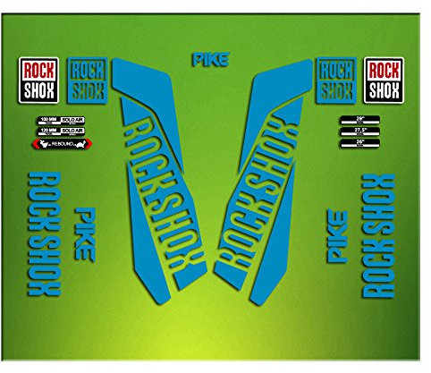 Pegatinas HORQUILLA Rock Shox Pike 2016 ELX27 Stickers Aufkleber AUTOCOLLANT ADESIVI Bicicleta Cycle MTB Bike 26 Y 27.5 Azul/Blue