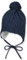 Sterntaler Unisex Kinder Strickmütze mit Bommel Mütze, Marine, 41