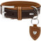 HUNTER TARA Hundehalsband, Leder, Juchtenleder, belastbar, witterungsbeständig, 65 (L), dunkelbraun/cognac