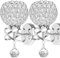 ALLOMN Lámpara de Pared de Estilo Moderno, Lámpara de Pared Colgante de Cristal Habitación Sala de Estar del Pasillo Lámpara de Pared Poseedor Conector E14 (No Halar Cambiar, 2 PCS)