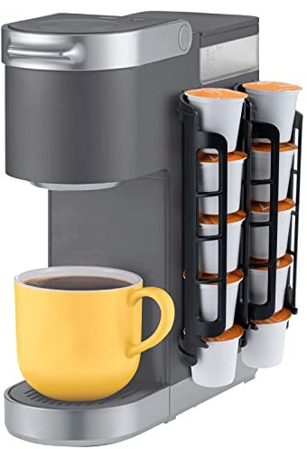 STORAGENIE Coffee Pod Holder for Keurig K-cup, Side Mount K Cup Storage, Perfect for Small Counters (2 Pack/For 10 K Cups, Black)
