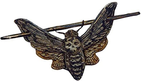 WBTY Haarspange mit Totenkopf- und Mottenmotiv, Halloween-Dekoration, abnehmbar, Retro-Gothic-Stil, Haarnadeln, Haar-Accessoires, Clips Frauen und Mädchen